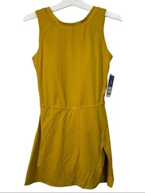 JoyLab Mustard Yellow Active Skater Dress